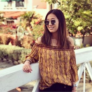 Boho off the shoulder blouse